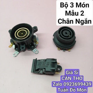 Chân trên ấm /Chân dưới đế siêu tốc/Công tắc bình đun [bộ 3 món mẫu 2] phụ tùng linh kiện chính hãng
