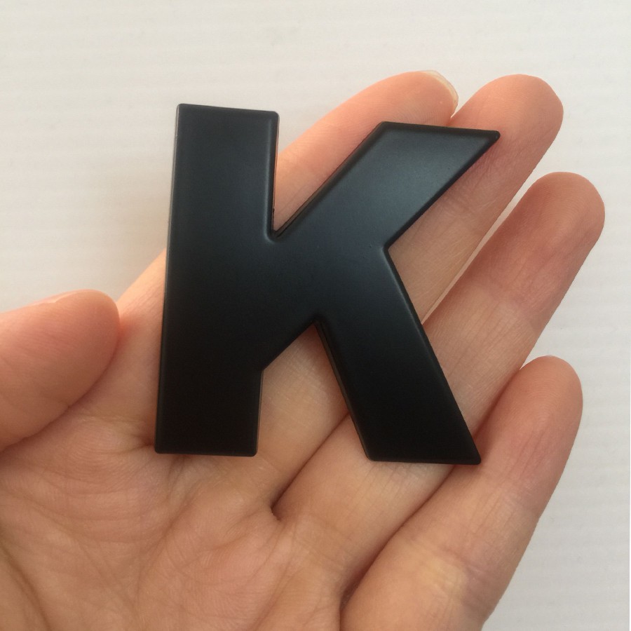 1 Miếng Dán Chữ Cái 3d Bằng Kim Loại 45mm Cho Xe Hơi, Xe Máy