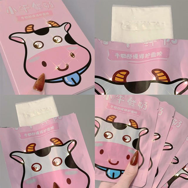 Mặt Nạ Bò Sữa QISE Calf Milk Mask Lụa, Trắng Da, Thu Nhỏ Lỗ Chân Lông, Làm Dịu Da, Dưỡng Ẩm Nhẹ Nhàng Chính Hãng