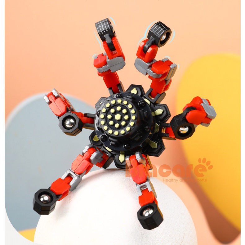 Con Quay Đồ Chơi Spinner, Đồ Chơi Con Quay Robot Biến Hình Thông Minh Cho Bé