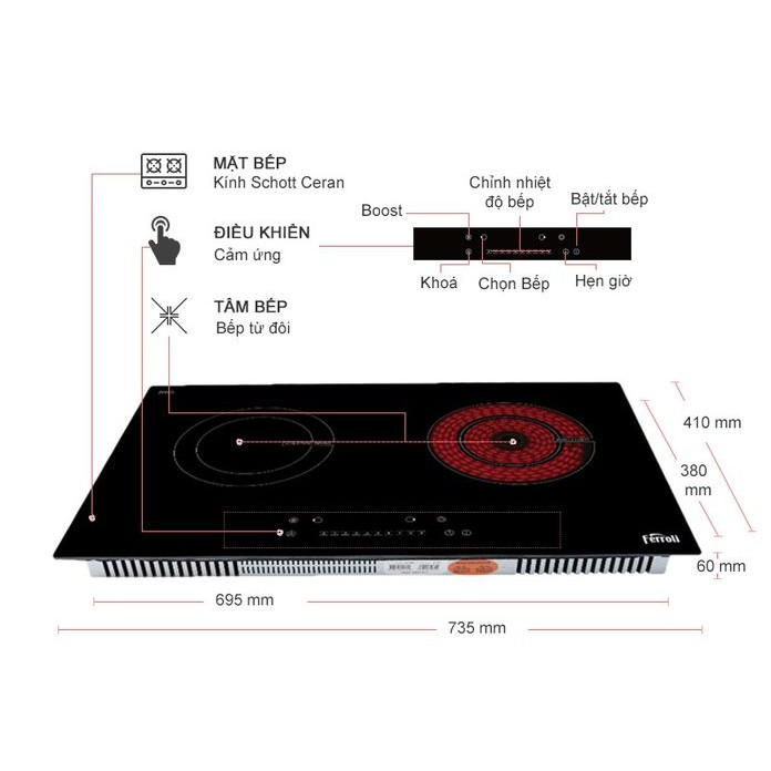 Bếp từ-hồng ngoại IC4200EN