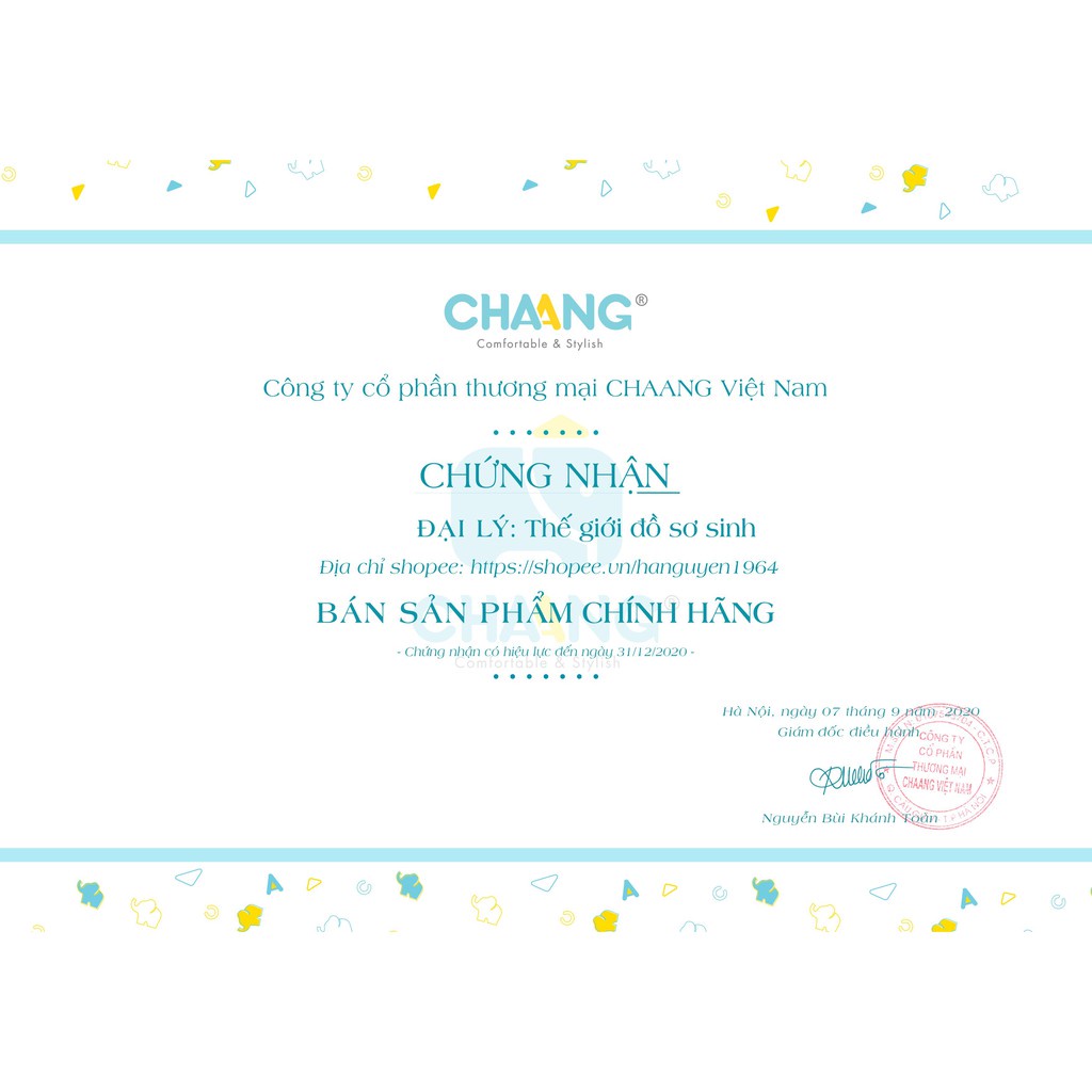 Bộ quần áo cộc tay bé trai, bé gái hãng Chaang