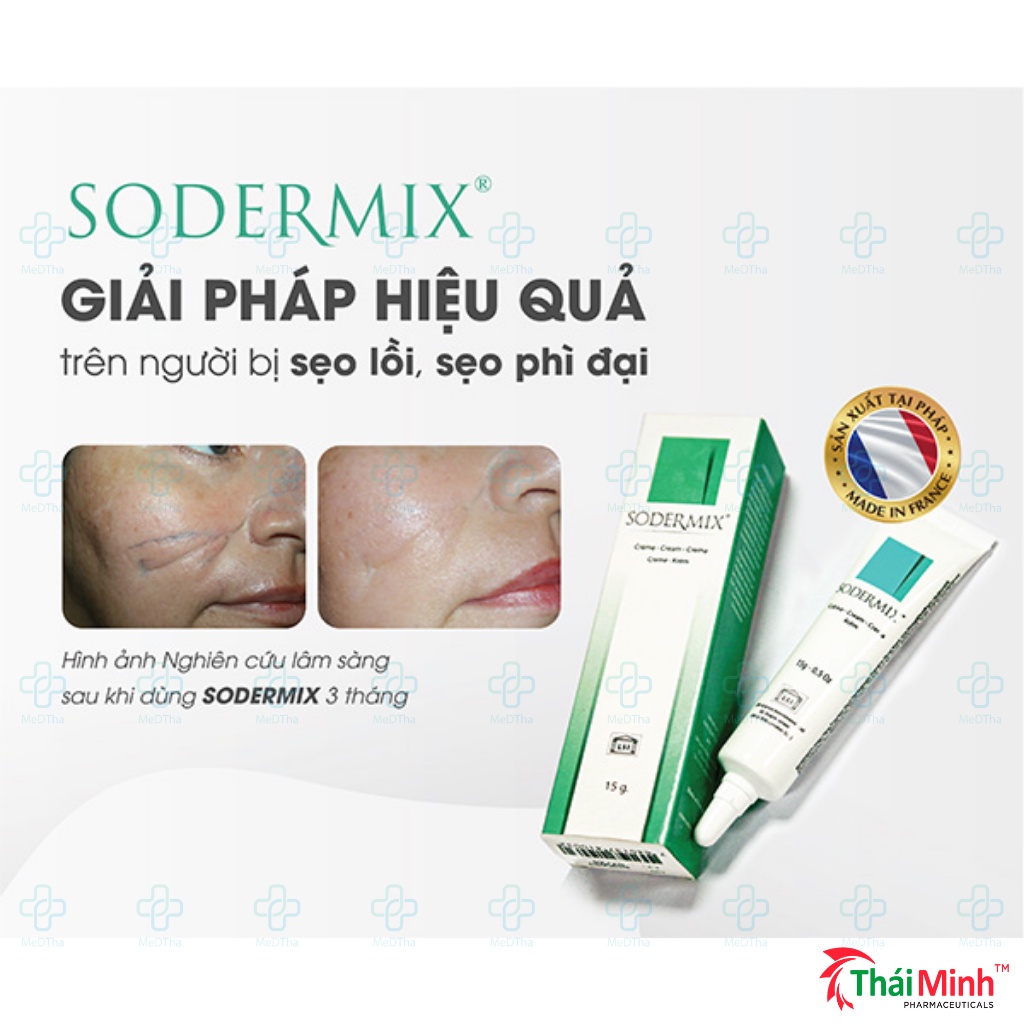 Sodermix - Kem Mờ Sẹo, Bôi Chàm Sữa, Dưỡng Da, Sẹo Lồi, Bệnh Da Cơ Địa (Tuýp 15g) [Chính Hãng]