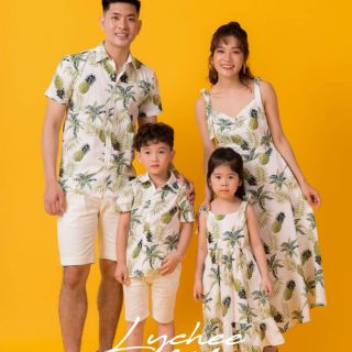 Sét gia đình cao cấp . Hàng đặt may theo chiều cao cân nặng mẹ bé, được kiểm tra hàng trước khi nhận . Chất liệu thô đũi