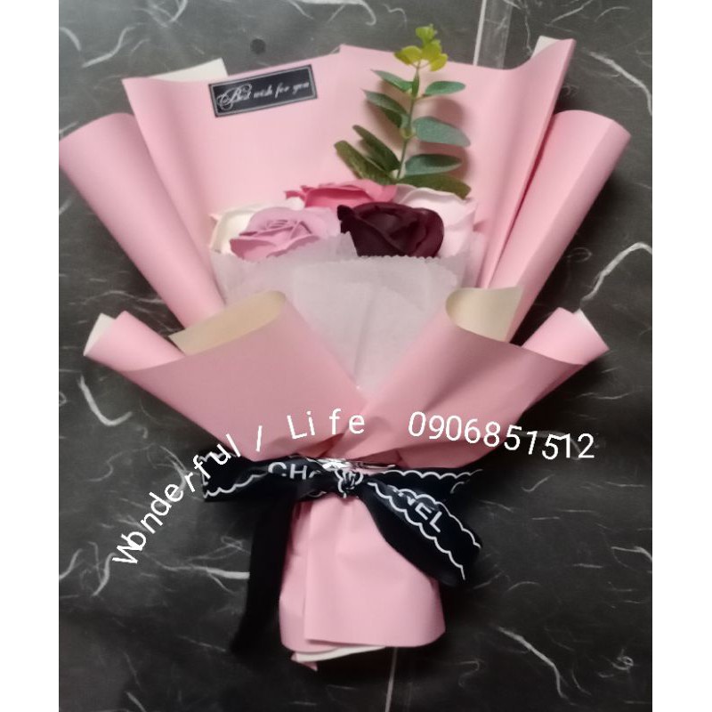 Bó hoa sáp mix màu hồng nude, có đủ màu ( Ship Now) | BigBuy360 - bigbuy360.vn