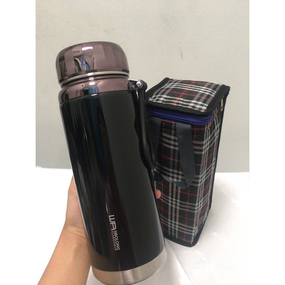 COMBO BÌNH GIỮ NHIỆT 1500ML KÈM TÚI - NẮP TITAN - BÌNH INOX 304 | BigBuy360 - bigbuy360.vn