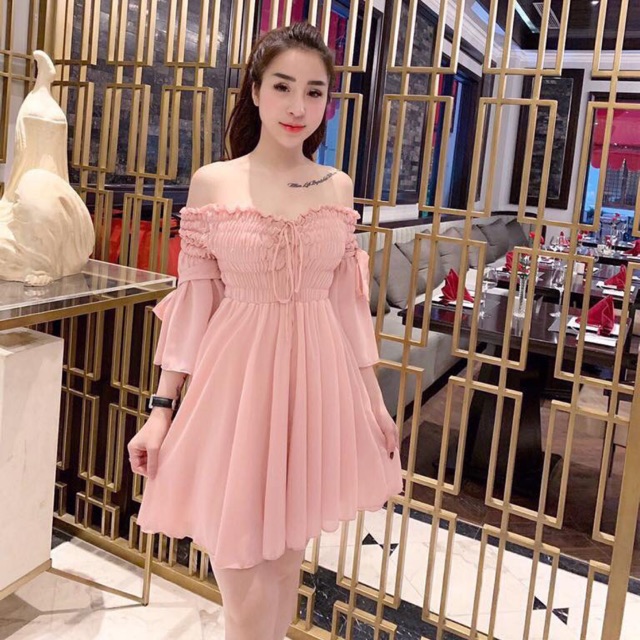 Đầm bẹt vai nhúng mới về