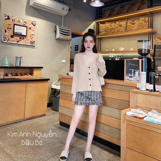 set áo len chân váy dạ