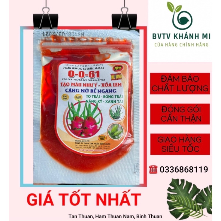 Gel Kali 61- Tạo màu  siêu đẹp, xoá lem, căng nở bề ngang, xanh tai, bóng trái cho trái thanh long Navas