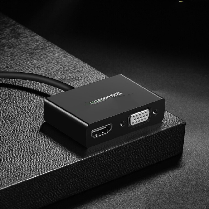 Cáp Chuyển Type-C Sang HDMI Vs VGA Ugreen 50509 | Xuất Tín Hiệu Cùng Lúc 2 Cổng