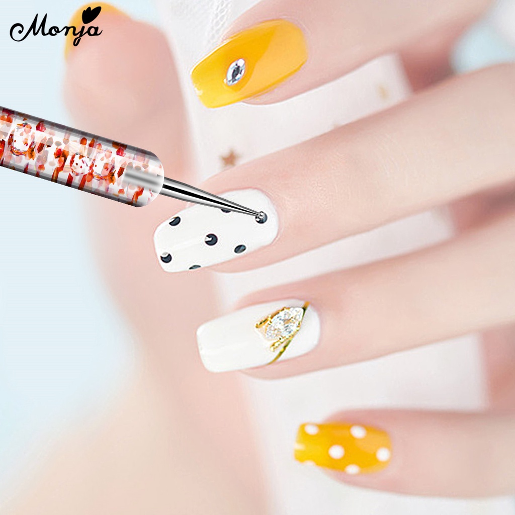 Set 5 bút trang trí móng tay Monja phong cách nghệ thuật