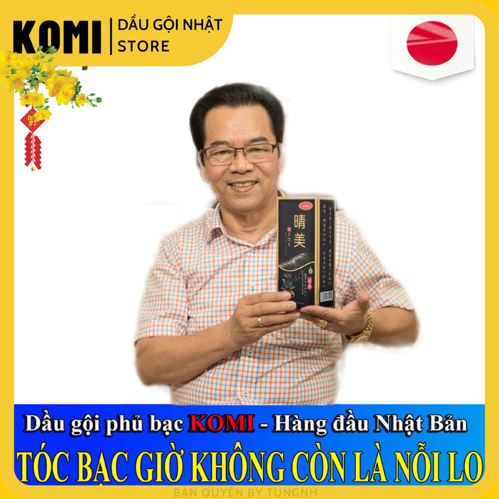 Dầu gội phủ bạc đen tóc Komi nhật bản chính hãng (500ml)