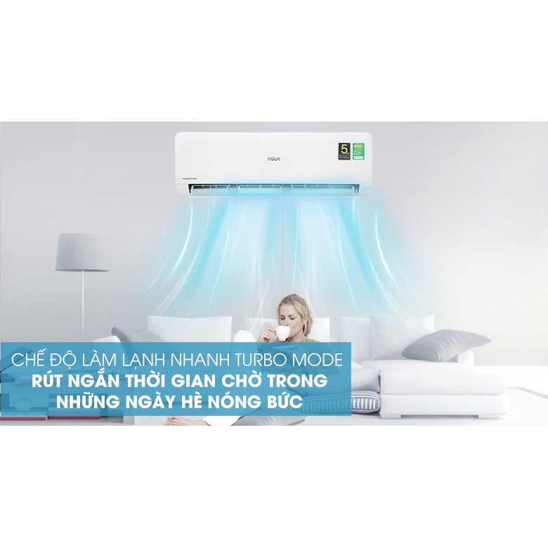 Máy lạnh Aqua Inverter 1 HP AQA-KCRV10TR - BẢO HÀNH CHÍNH HÃNG 2 NĂM TẬN NƠI