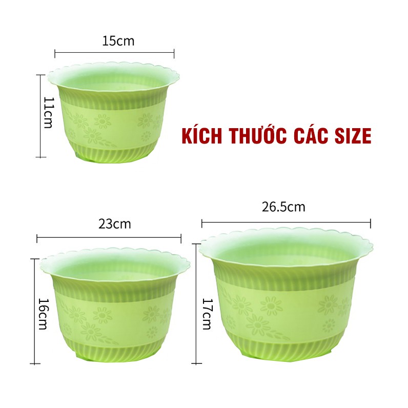 Chậu Nhựa Tròn Trồng Hoa Lan, Cây Kiểng - Chậu Nhựa , Đẹp, Nhẹ, Chắc Chắn, Có Hoa Văn T3B3