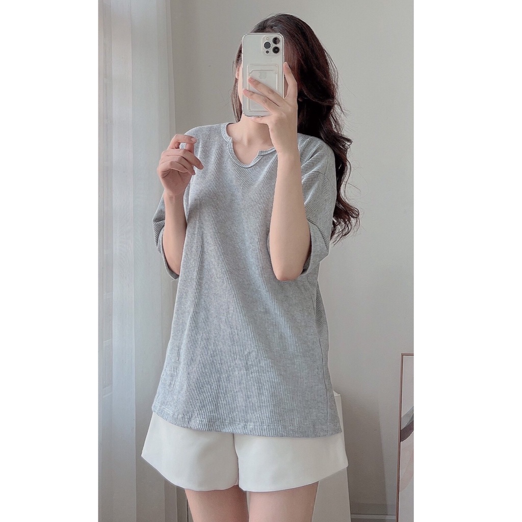 Áo Thun Tổ Ong Giọt Lệ PEONYB Unisex [FREESHIP] Phông form rộng tay lỡ trơn màu kiểu dáng basic 3158 hàn quốc Ulzzang