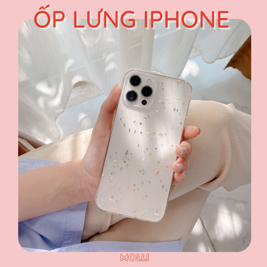 Ốp lưng Iphone/ Ốp điện thoại Silicon Ánh sao trong suốt