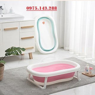[SẴN HÀNG] Chậu Tắm Gấp Gọn Cho Bé Có Cảm Biến Hiển Thị Nhiệt Độ