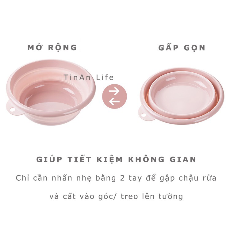 Thau Chậu Gấp Gọn Tiện Lợi, Tiết Kiệm Không Gian