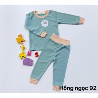 Bộ đồ cho bé - bộ len gân cho bé minky mom