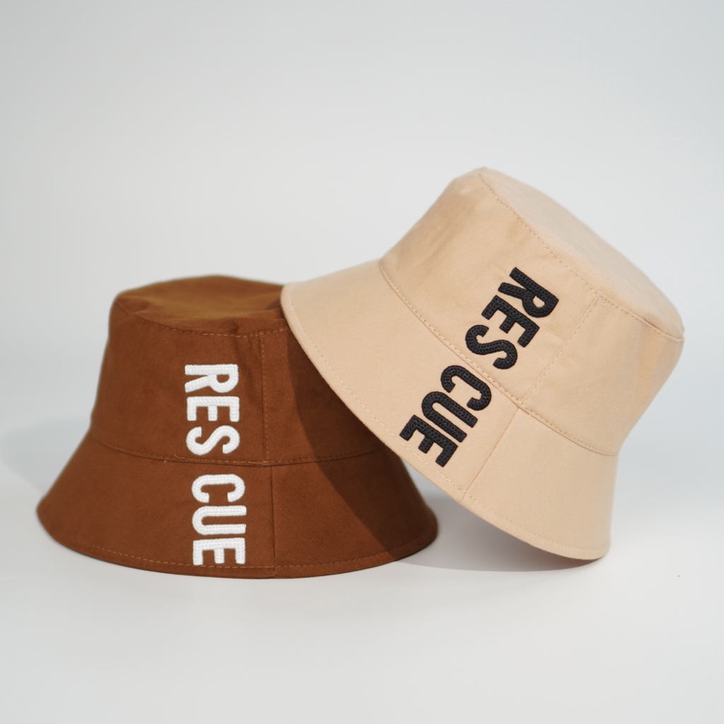 (Hàng VNXK) Nón thời trang, mũ Bucket vành Cụp RESCUE vải Kaki đẹp chuẩn thời trang (Ảnh thật)