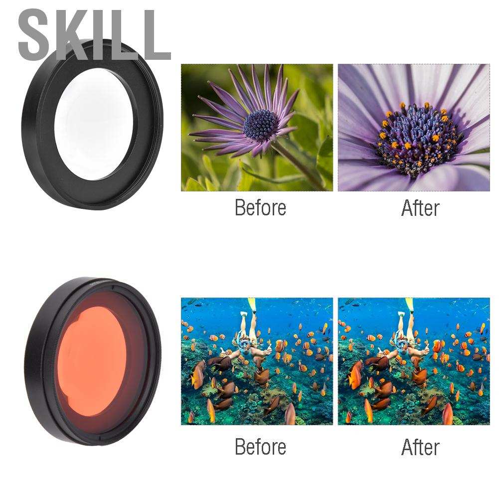 Kính lọc màu đỏ 58mm kèm ống kính Macro 16X cho camera hành trình Gopro5 | BigBuy360 - bigbuy360.vn