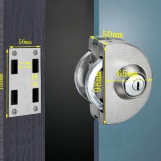 Khoá cửa kính không khoan lỗ kính inox không gỉ