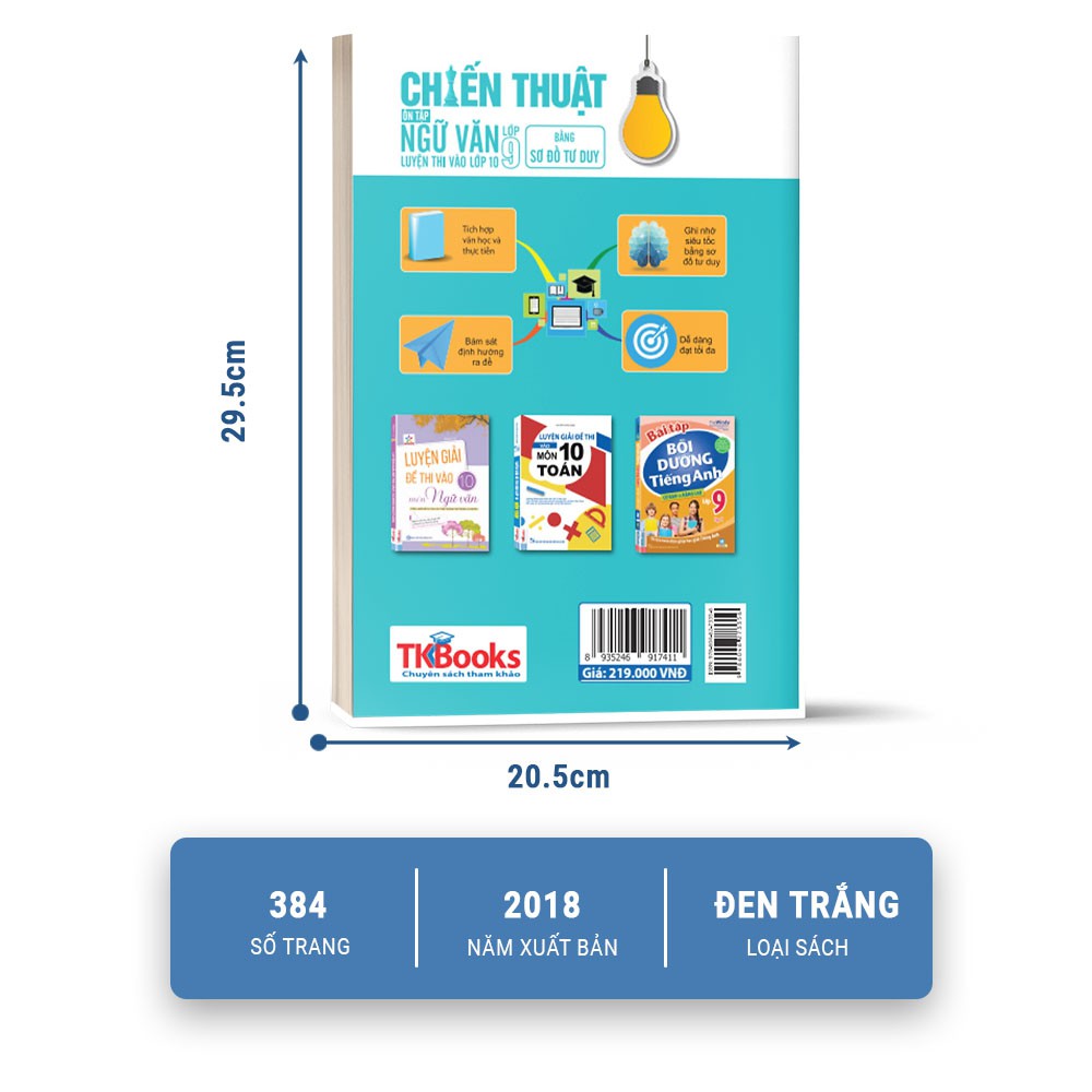 Sách - Chiến Thuật Ôn Tập Ngữ Văn Luyện Thi Vào Lớp 10 Bằng Sơ Đồ Tư Duy - Tài Liệu Ôn Thi Cấp Tốc