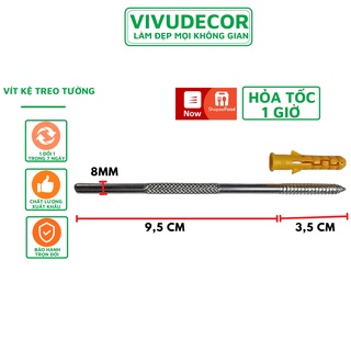Chốt Âm Kệ Treo Tường VIVUDECOR, Phụ Kiện Đinh Vít Lắp Kệ Gỗ Âm Tường.
