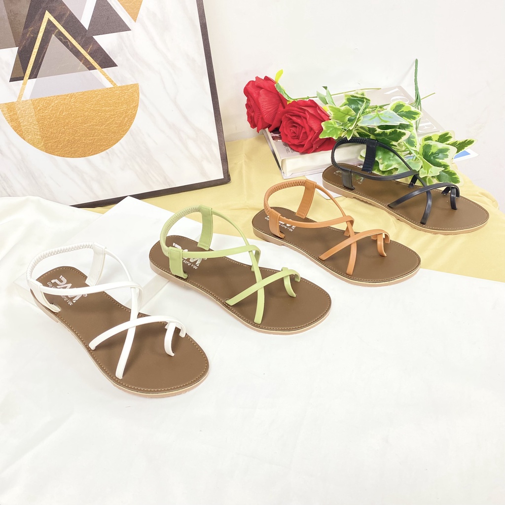 Sandal Nữ PAM Giày Việt - Chất Lượng Việt Quai Mảnh Xỏ Ngón Đế Bệt Tiện Lợi Nhẹ Chân - SDBT804- Size 35-39