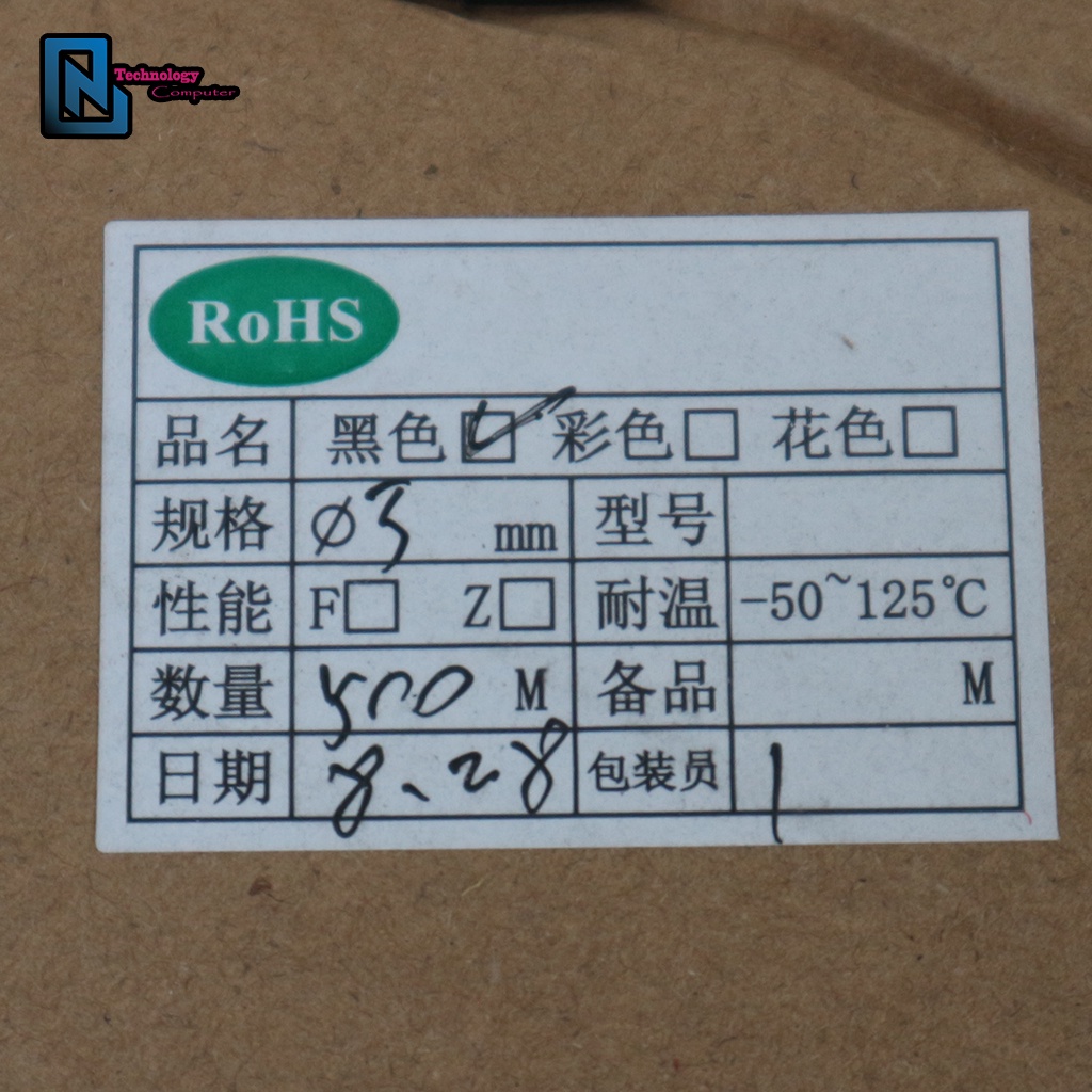 Lưới Bọc Dây PSU Sợi PET 5 Mét 3MM Loại Dày Ít Co Giãn Dùng Trang Trí Bảo Vệ Handmade