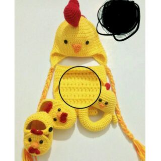 Set gà con bằng len