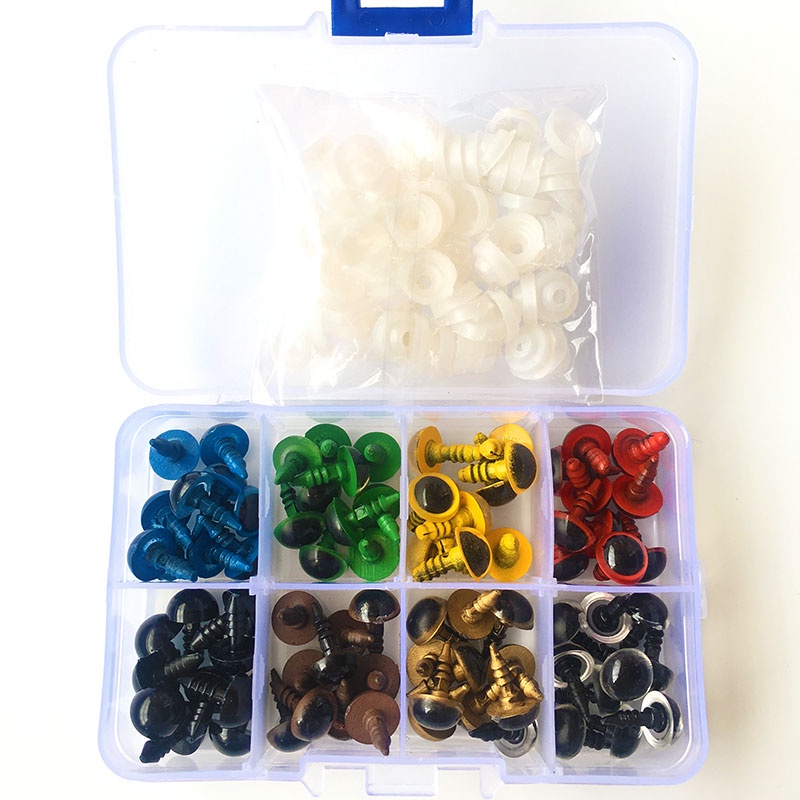 Set 80/40 Cặp Mắt 8 Màu 10mm Cho Đồ chơi nhồi bông