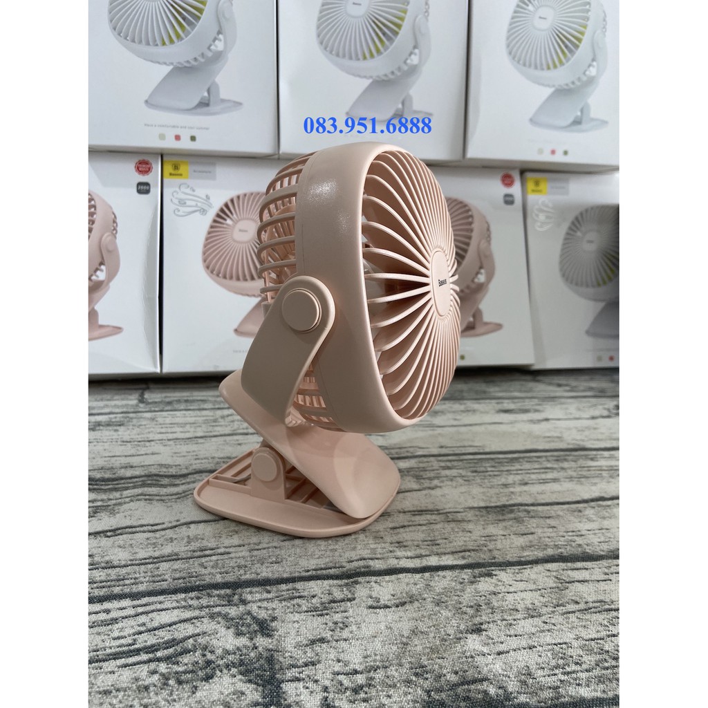 Quạt Mini Để Bàn/Kẹp Cạnh Tích Điện Baseus Box Clamping Fan