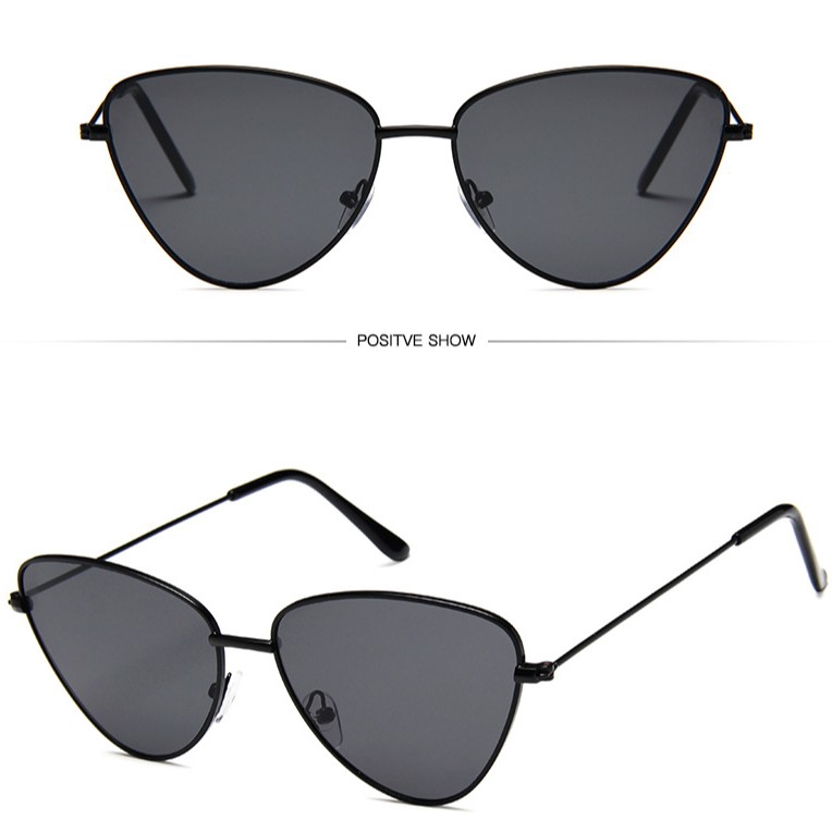 Kính mát mắt mèo gọng kim loại phong cách Hàn Quốc