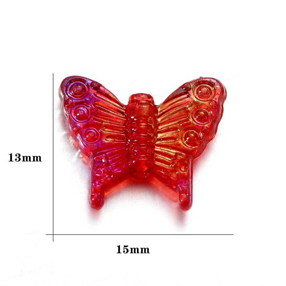 Set 10 / 50 hạt nhựa ST.KUNKKA hình bướm nhiều màu sắc làm trang sức thủ công