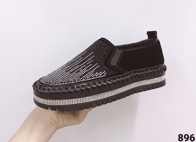 Giày slipon đính đá đế dày mã 896