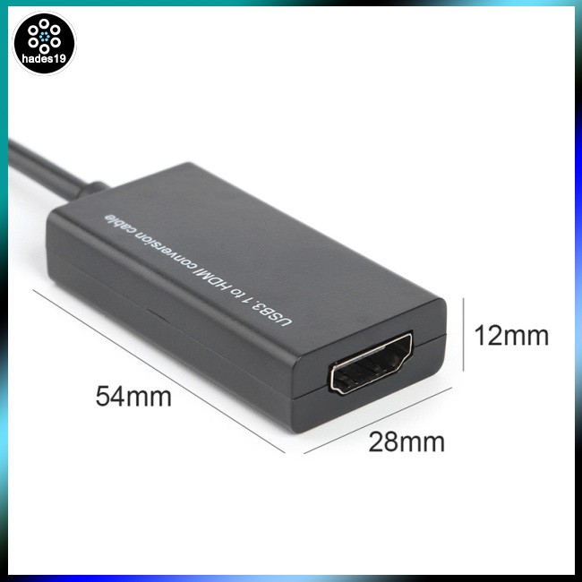 USB Type C to HDMI Adapter USB 3.1 USB C Male to HDMI Female Converter Cable for MHL Android Phone Tablet usb male female adapter [Ready Stock]