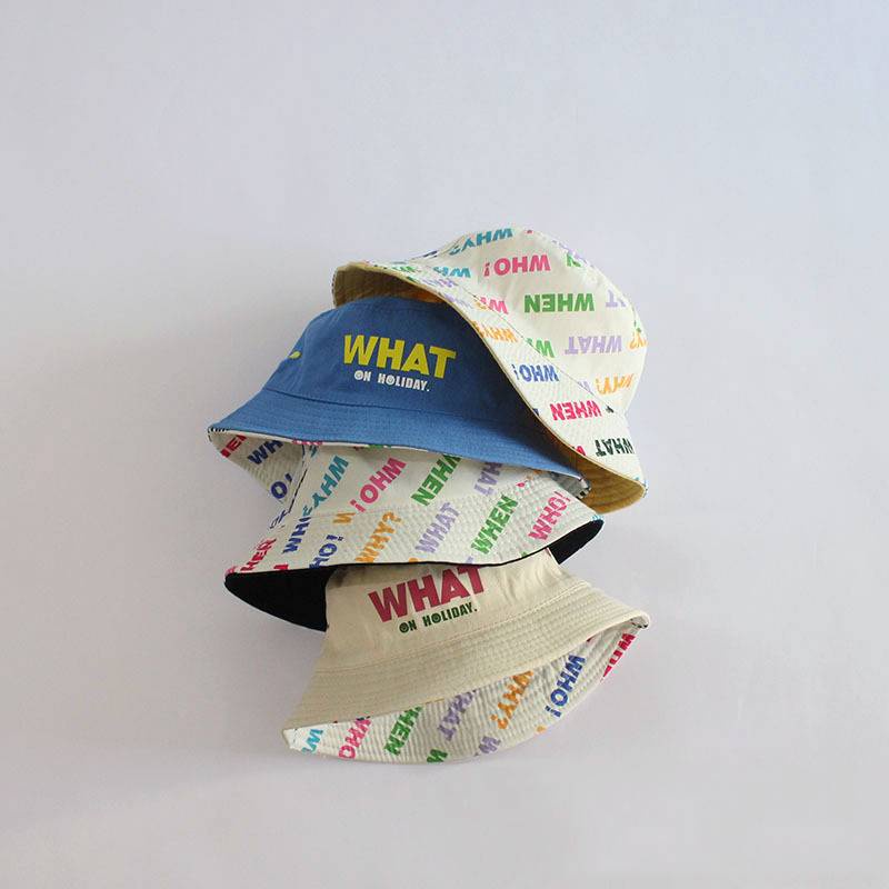 Nón Vành Tròn Chống Nắng Thêu Chữ Cái Dễ Thương Cho Bé