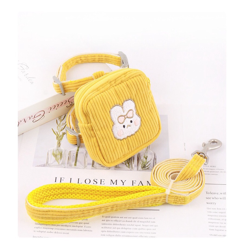 Dây dắt yếm kèm balo cho chó mèo mẫu mới 2022