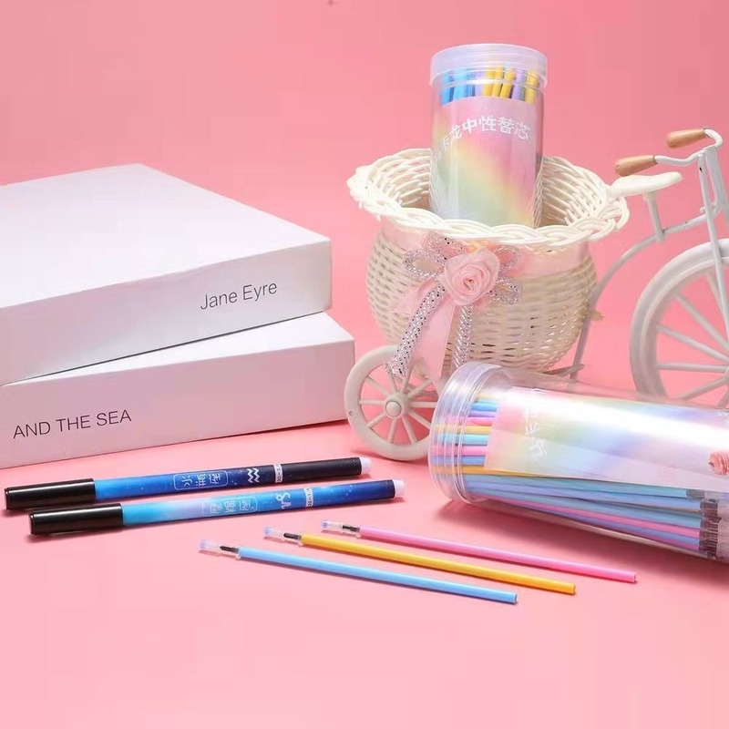 Bút Bi Mực Đen Ngòi 0.5mm 145mm Màu Macaron