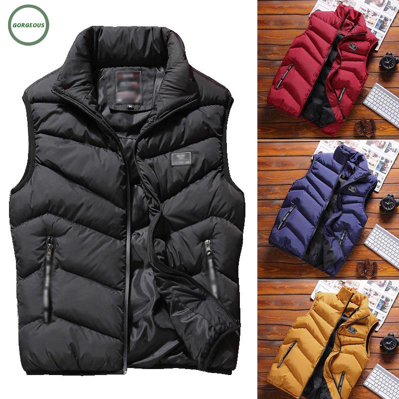 Vest Padded Sleeveless Jacket Waistcoat Warm Outwear Winter High Quality