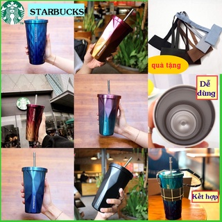 Ly giữ nhiệt starbucks 500ml tặng kèm ống hút inox 304 + túi đeo ly