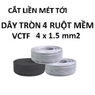 50 mét dây điện tròn 4 ruột mềm - vctf 4x1.5 mm2 - cadisun chính hãng