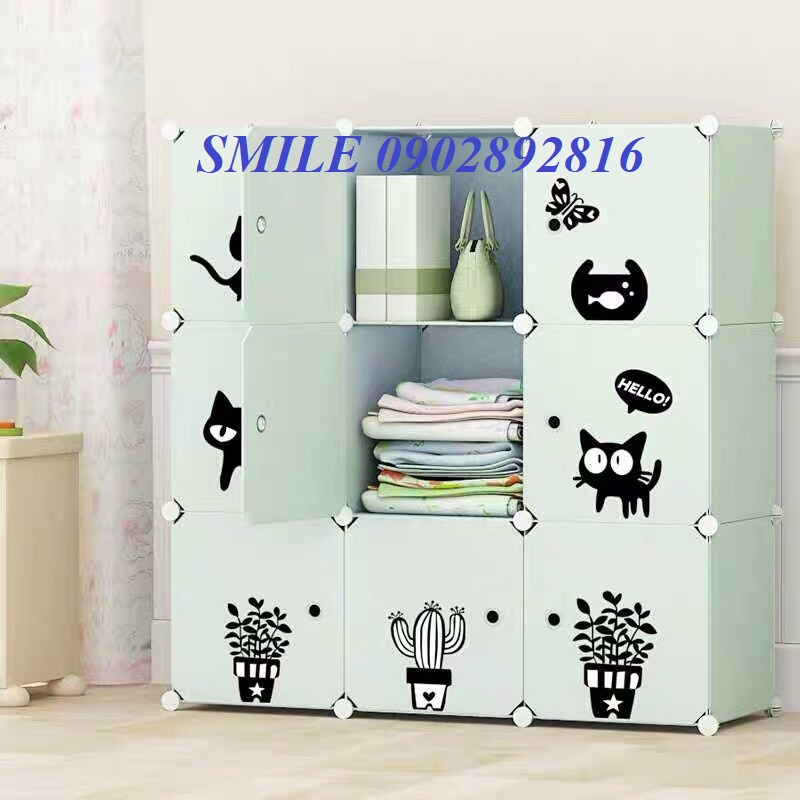 TỦ NHỰA LẮP GHÉP THÔNG MINH 9 Ô SÂU 47 bảo hành 1 năm