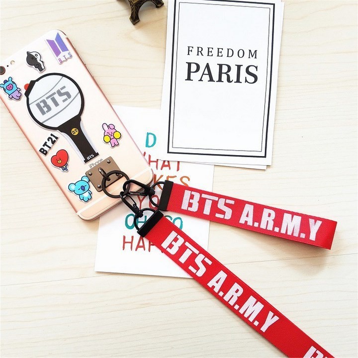 Strap nametag BANGTANBOYS WANNA ONE móc điện thoại phụ kiện nhiều nhóm nhạc thần tượng