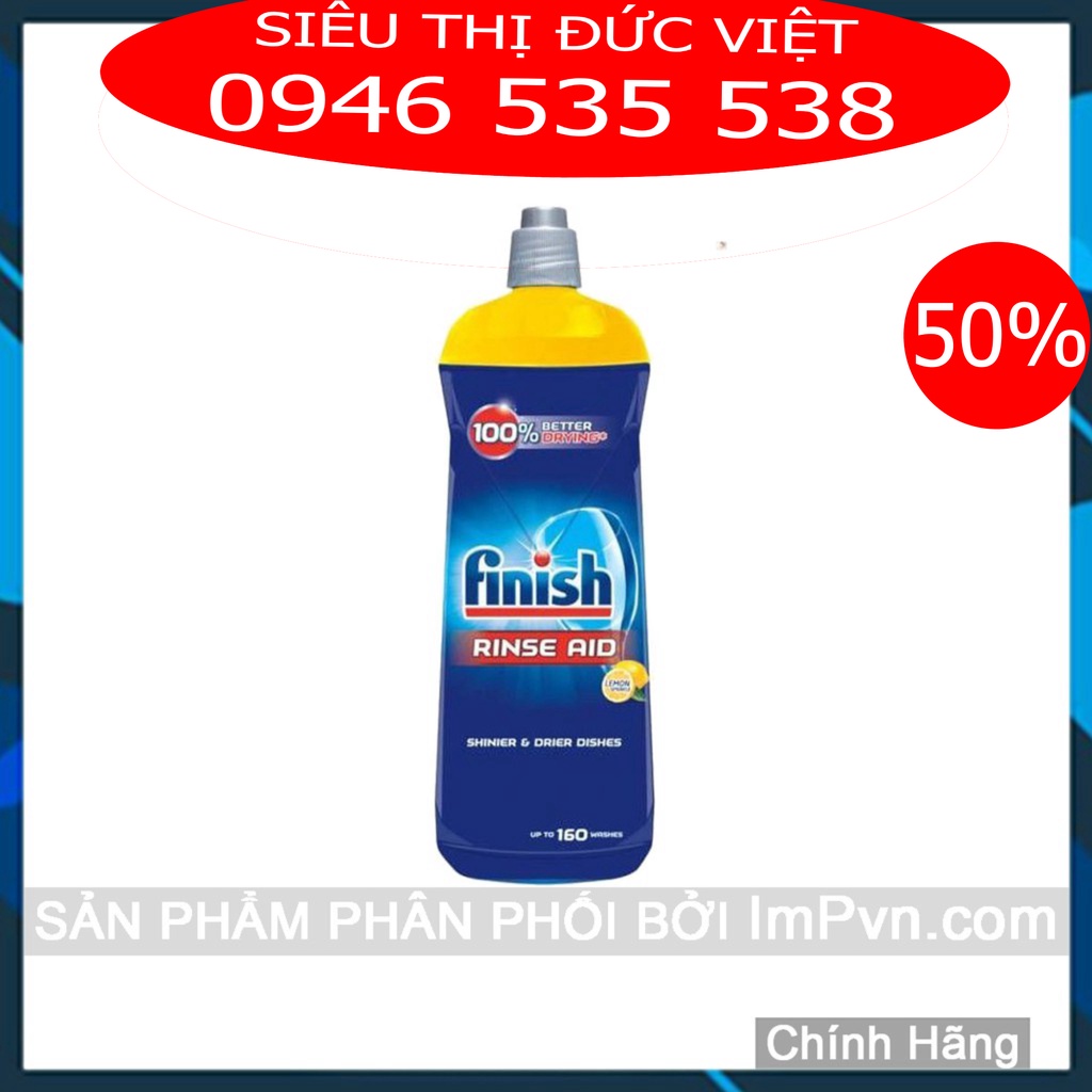 Combo rửa bát Finish Hộp All in one (100 viên hoặc 90 viên), Muối 1.2kg, Nước làm bóng 800ml
