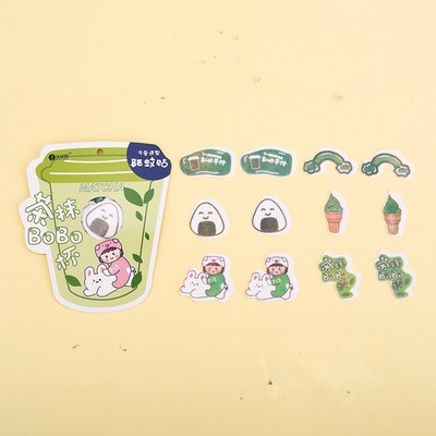 Set miếng dán sticker decal sổ vở hình nước trái cây chất liệu vải Tom House ST32