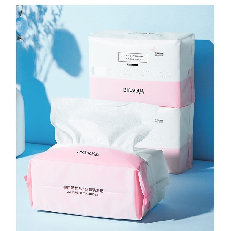 Khăn tẩy trang BIOAQUA vải cotton mềm mại làm sạch da mặt dịu nhẹ  | BigBuy360 - bigbuy360.vn