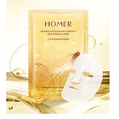 Mặt nạ Ginseng Nhân Sâm Homer phục hồi da sáng mịn màng, săn chắc