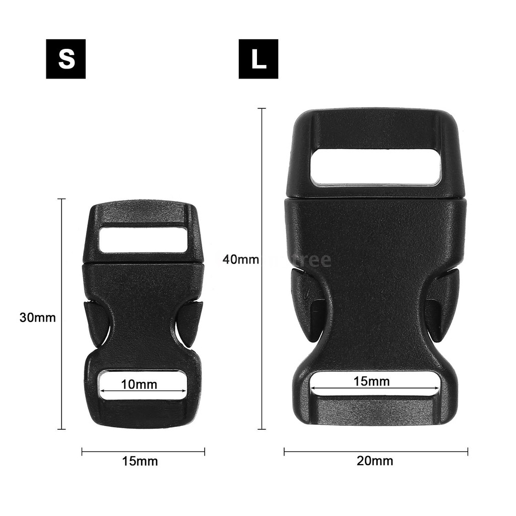 Set 20 Khóa Bấm Nhựa Lixada Chuyên Dụng Cho Vòng Đeo Tay Thú Cưng